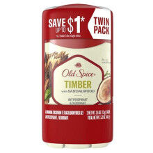 Old Spice Antitranspirant und Deodorant fr Mnner, 24/7 Schwei- und Geruchsschutz, Timber mit Sandelholzduft, unsichtbarer fester Stick, Doppel
