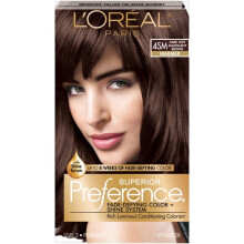 L'Oreal Paris Superior Preference Permanent Hårfärg, 4SM Mörk Mjuk Mahognybrun, 1 Paket