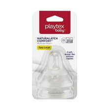 Playtex Baby NaturaLatch Silicone Baby Bottle Nipples, Medium Flow, 2 Pk