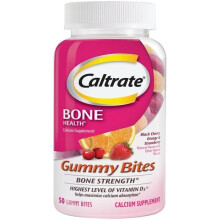Caltrate Bone Health Calcium Gummy Bites, Multi-Flavored, 250 Mg, 50 Ct