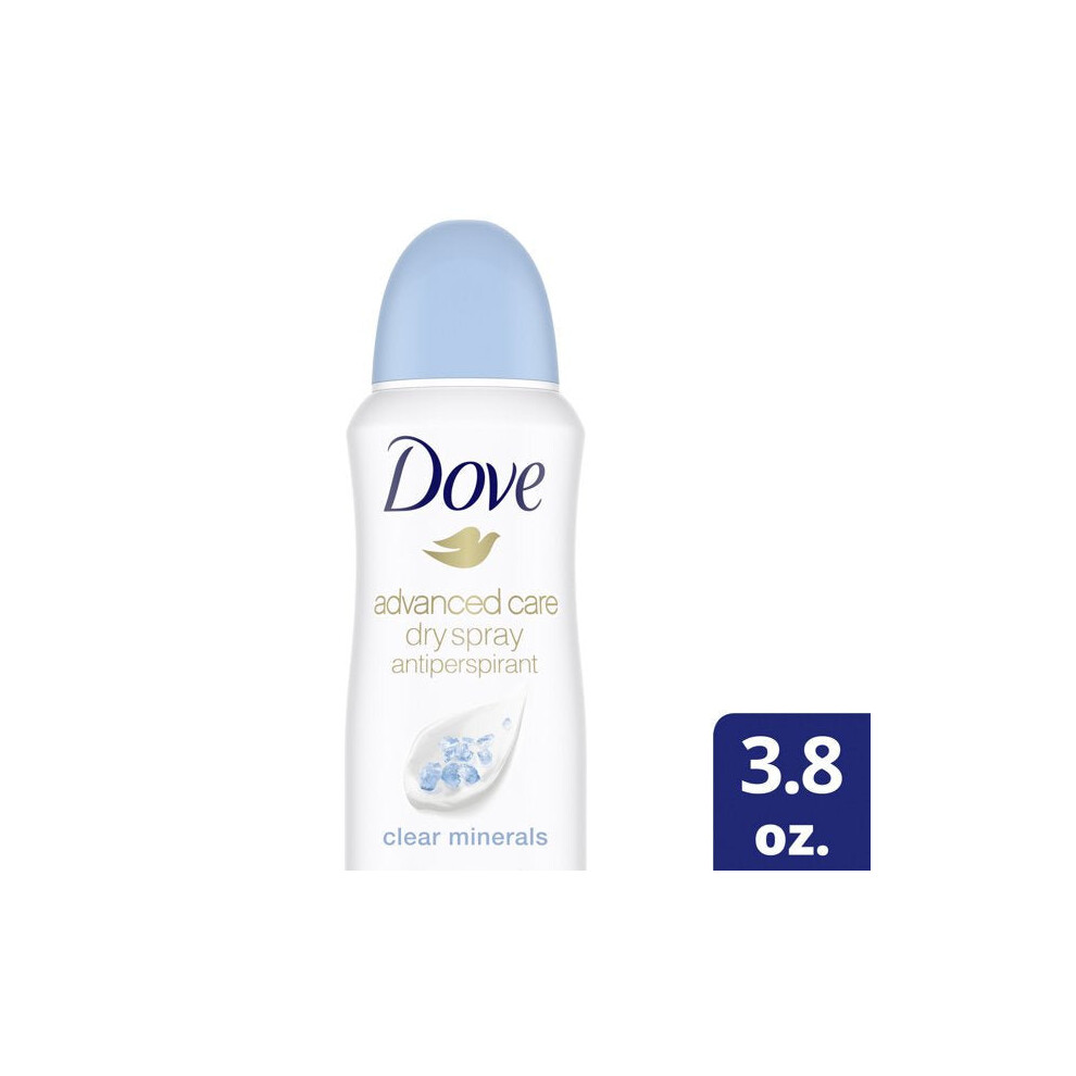 Dove Advanced Care Dry Spray Antiperspirant Deodorant Clear Minerals, 3.8 Oz.