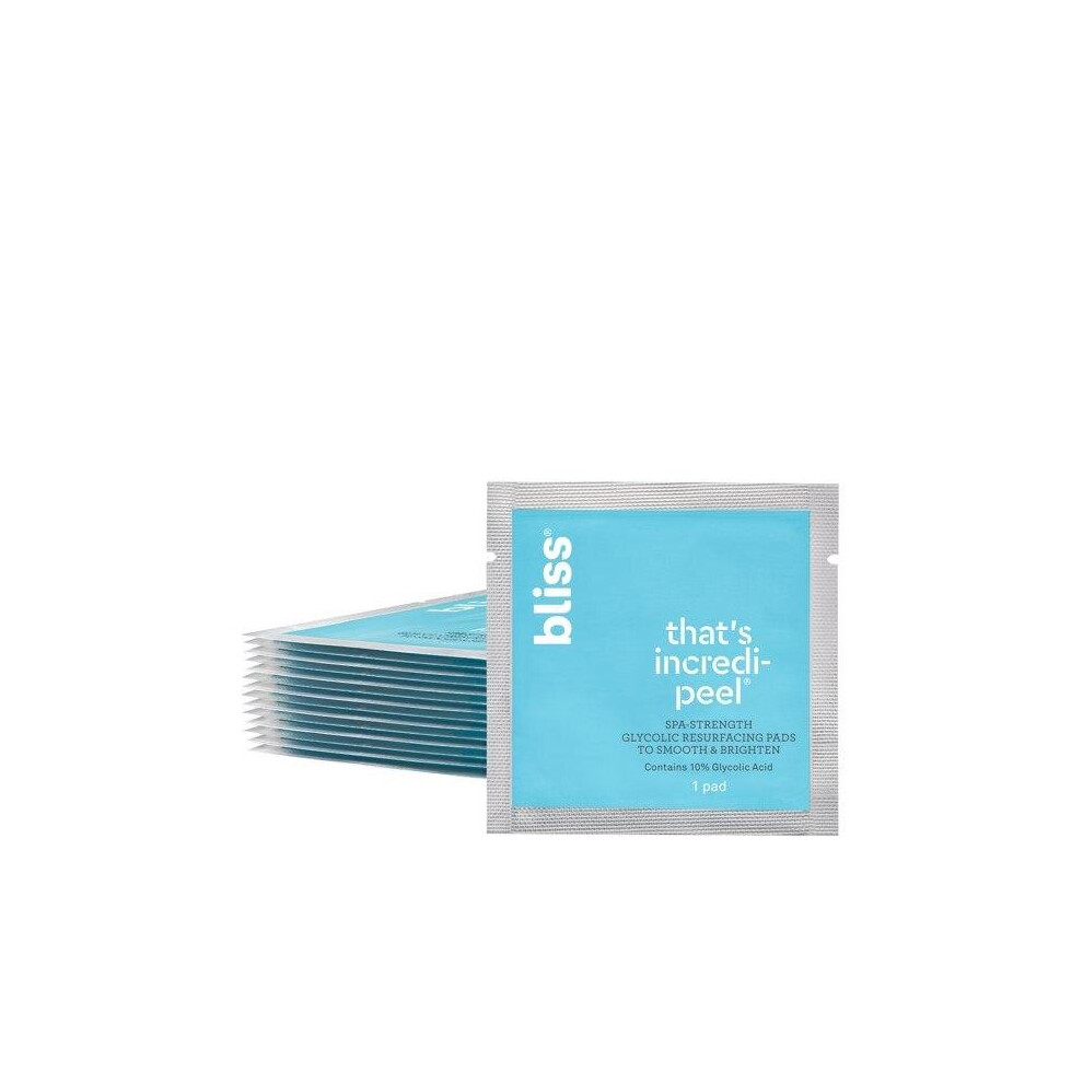 Bliss That's Incredi-peel Glycolic Acid Resurfacing Face Peel Pads, 15 ct