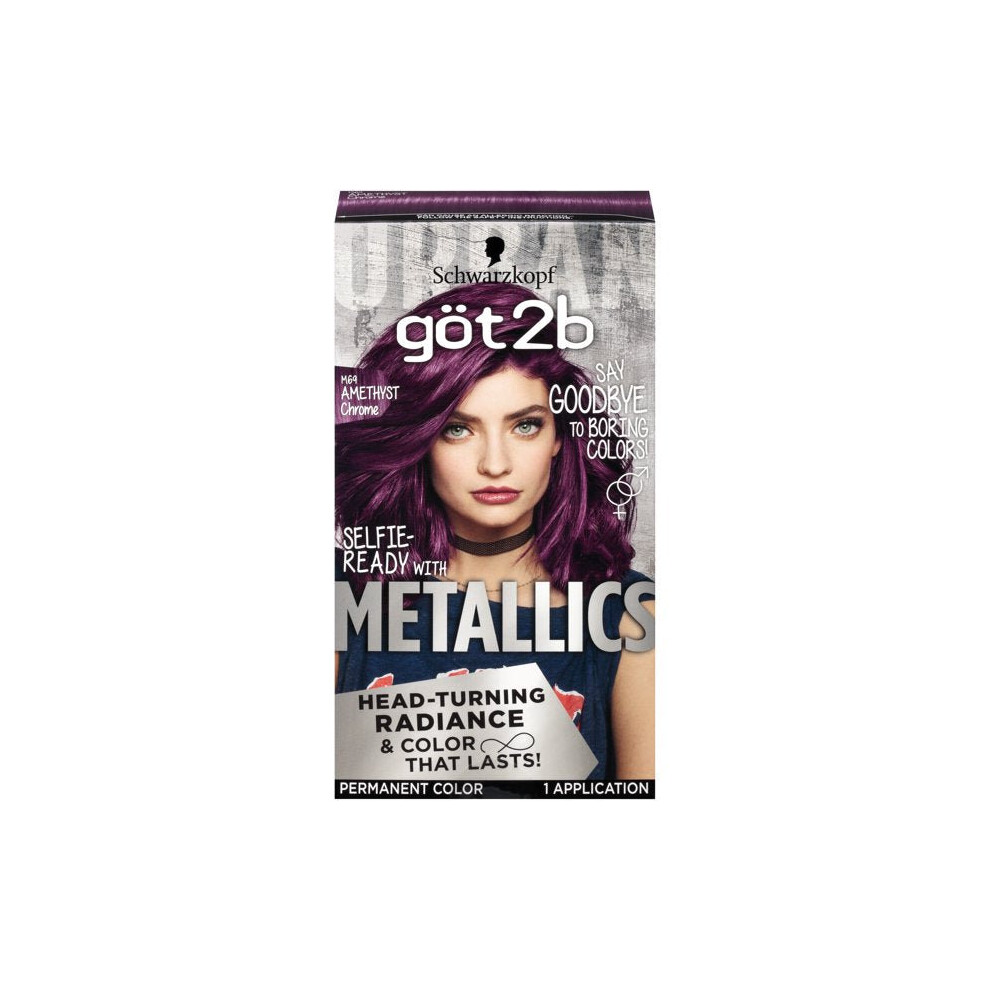 Schwarzkopf Got2b Metallics Permanent Hair Color, M69 Amethyst Chrome