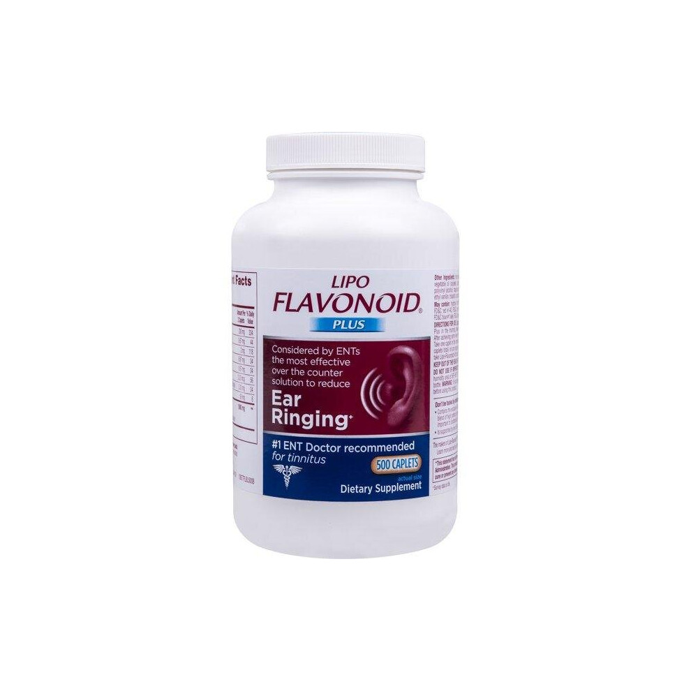 Lipo-Flavonoid Plus Ear Health Supplement For Tinnitus, 500 Caplets
