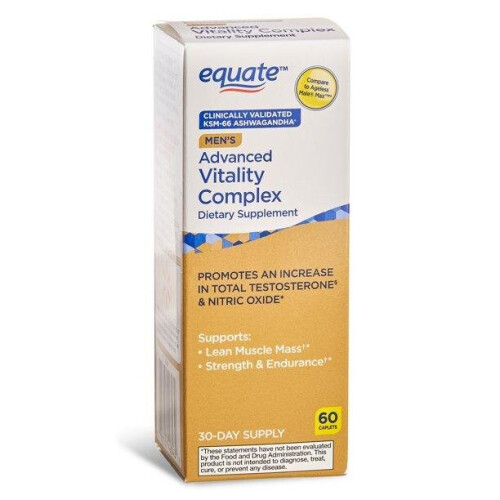 Equate Men's Advanced Vitality Complex with KSM-66 Ashwagandha, 60 Count