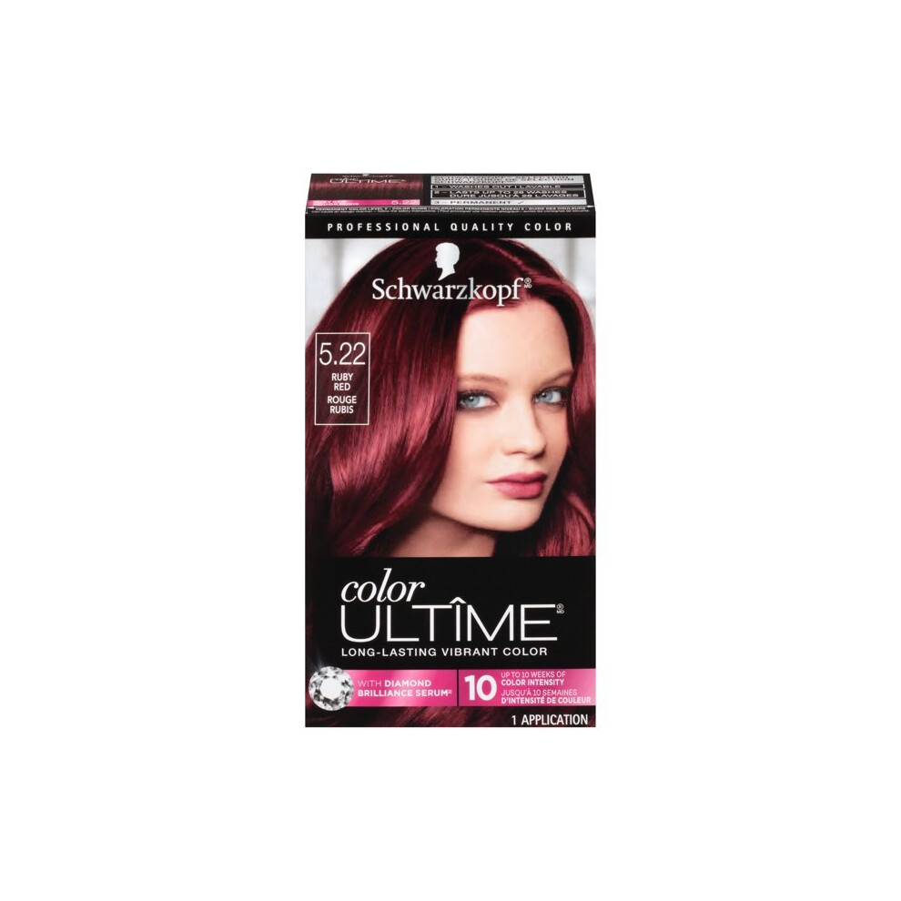 Schwarzkopf Color Ultime Permanent Hair Color Cream, 5.22 Ruby Red