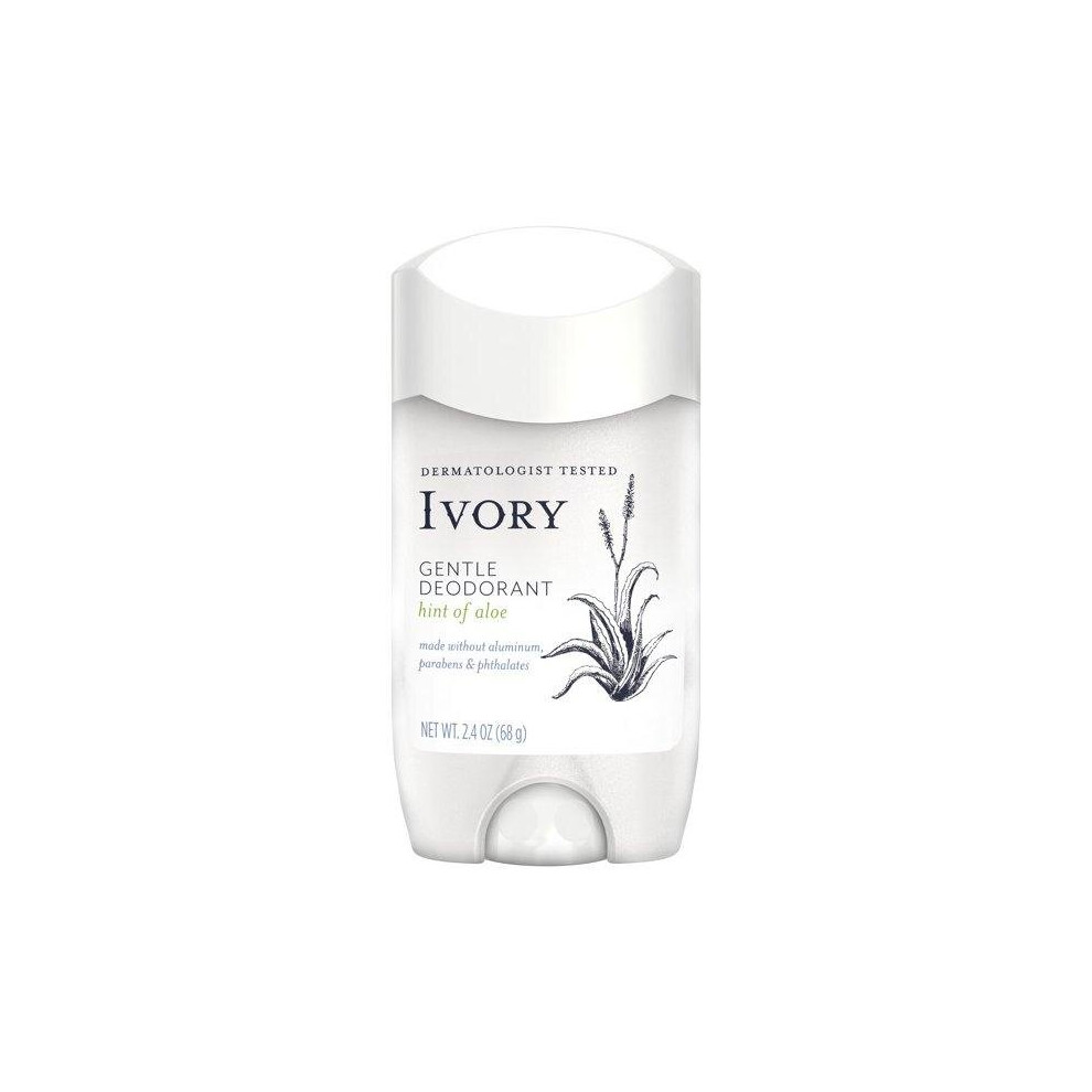 Ivory Gentle Aluminum Free Deodorant Hint Of Aloe, 2.4 Oz.