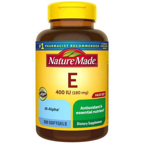 Nature Made Nature Made, Βιταμίνη E , 180 mg (400 IU), 300 Μυξώματα