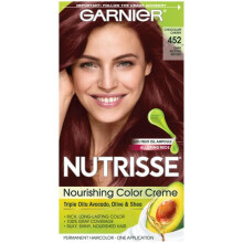Garnier Nutrisse Nourishing Hair Color Creme, 452 Dark Reddish Brown, 1 Kit