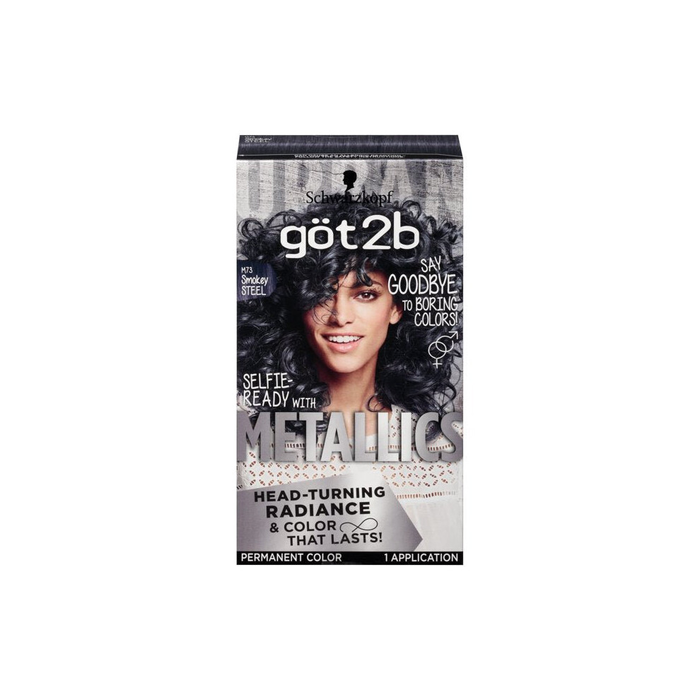 Schwarzkopf Got2b Metallics Permanent Hair Color, M73 Smoky Steel