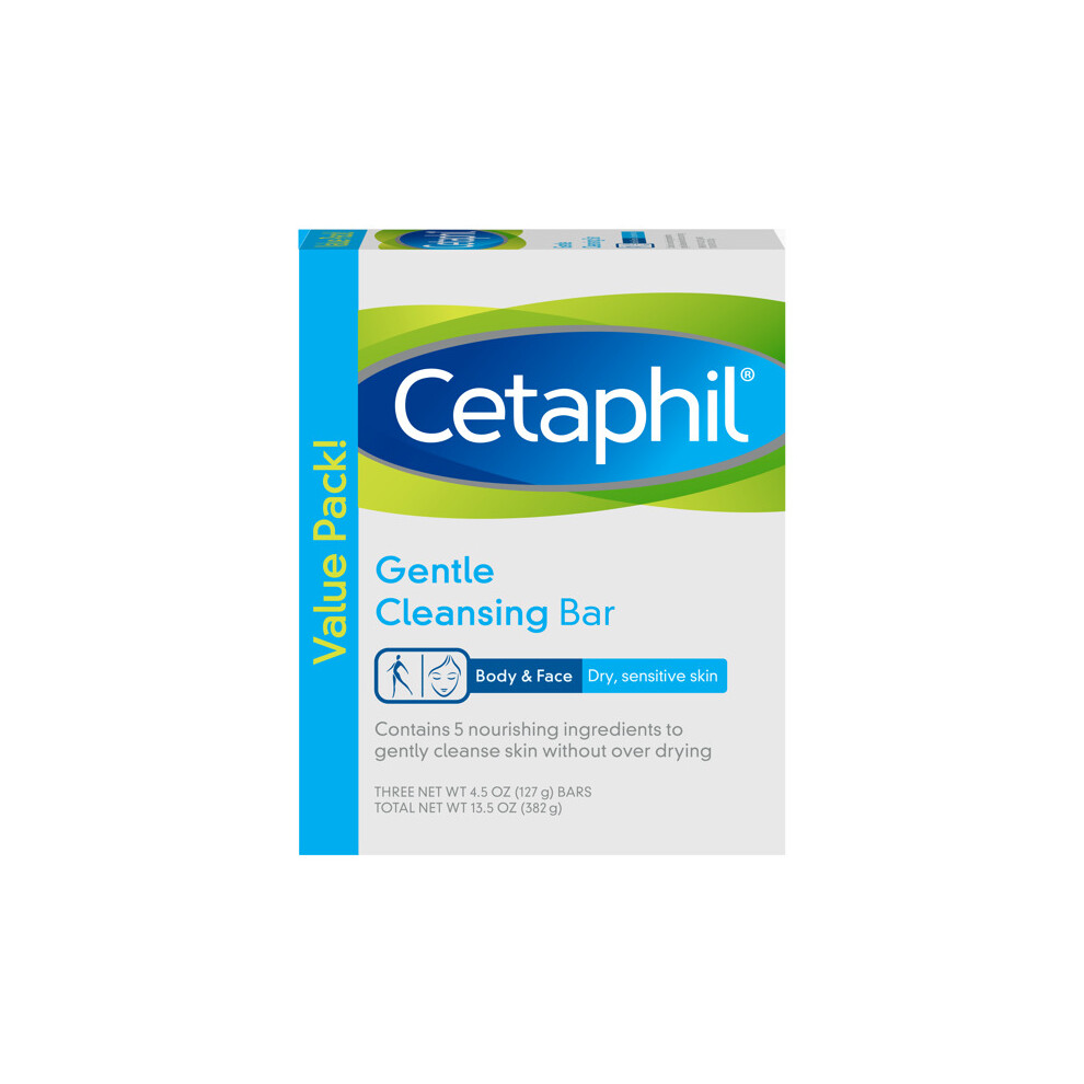 Cetaphil Gentle Cleansing Bars 3-4.5 oz. Pack