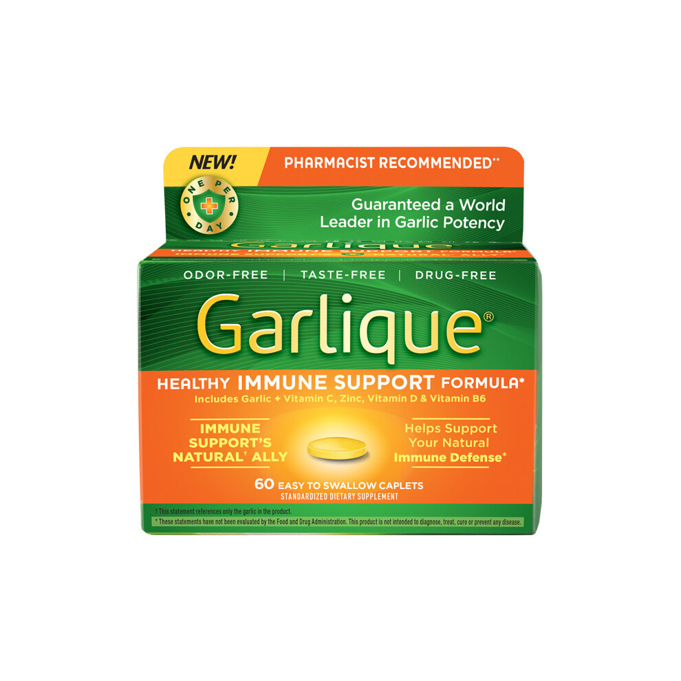 Garlique Healthy Immune Support Formula Supplement Caplets, 60 Ct