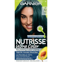 Garnier Nutrisse Ultra Color Nourishing Hair Color Creme, Teal Forest TL1, 1 kit