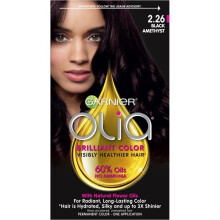 Garnier Olia Oil Powered Permanent Hair Color, Bold Collection, 2.26 Black Amethyst, 1 kit