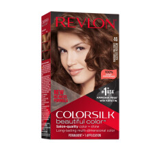 Revlon New ColorSilk Beautiful Permanent Hair Color, No Mess Formula, 46 Medium Golden Chestnut Brown, 1 Pack