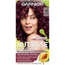 Garnier Nutrisse Ultra Nourishing Hair Color Creme, BR3 Intense Burgundy, 1 Kit
