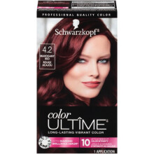 Coloration capillaire Schwarzkopf Color Ultime 4.2 Rouge acajou 1 application - Coloration permanente rouge pour une intensit    de couleur vive et