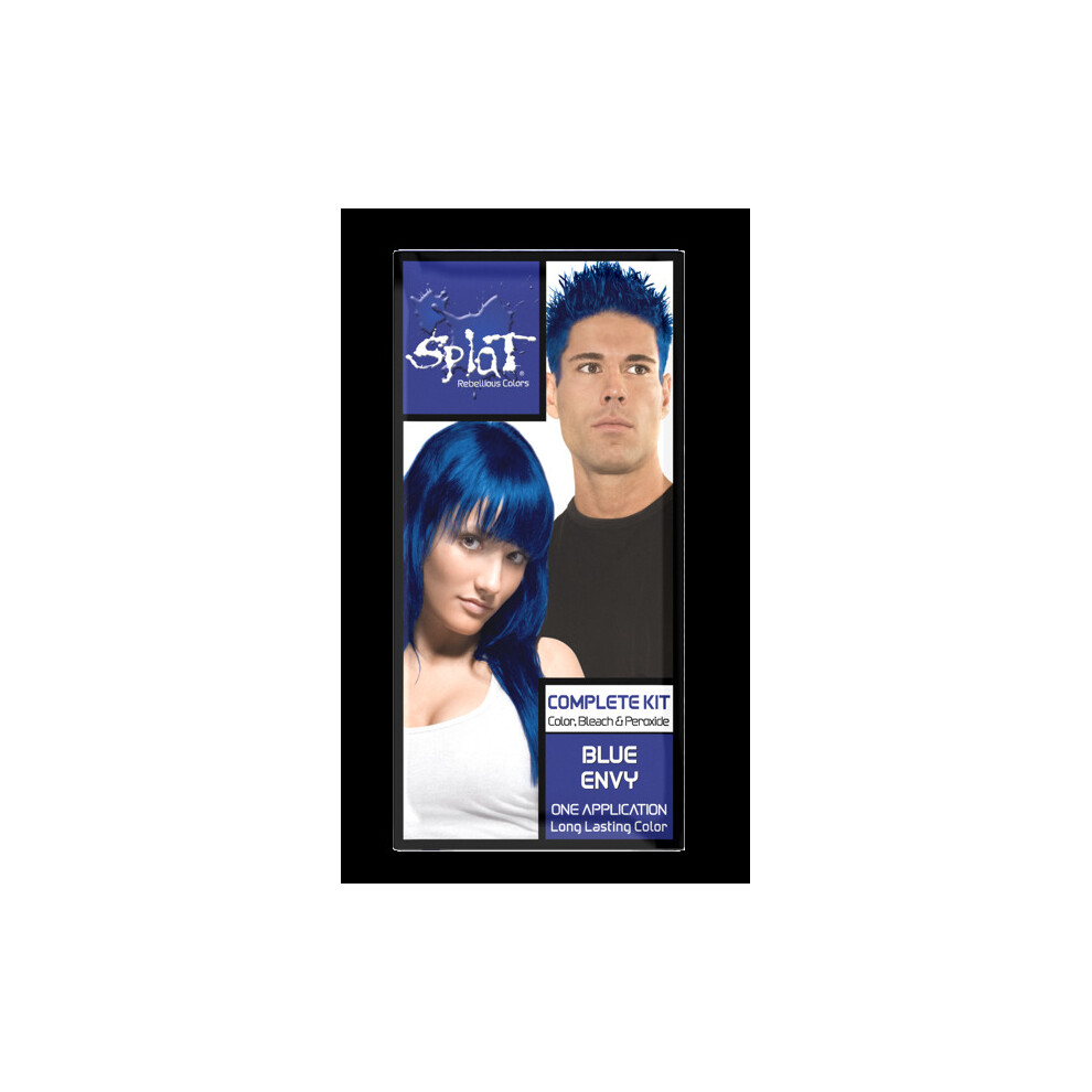 Splat Blue Envy Hair Color Kit, Semi-Permanent Dye