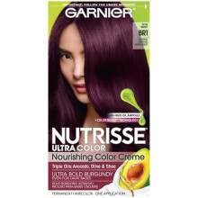Garnier Nutrisse Ultra Nourishing Hair Color Creme, BR1 Deepest Intense Burgundy, 1 Kit