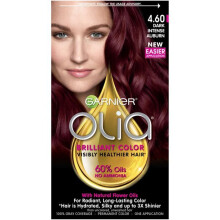Garnier Olia Oil Powered Permanent Hair Color, 4.60 Dark Intense Auburn, 1 Kit