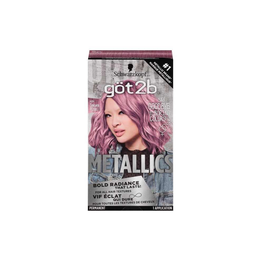 Got2b Metallics Permanent Hair Color, M84 Sakura Pink