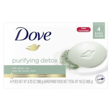 Dove Beauty Bar Purifying Detox with Green Clay, 3.75 Oz., 4 Pack