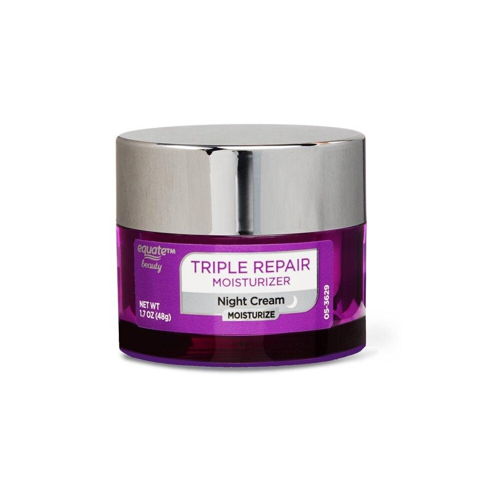 Equate Cream Beauty Triple Repair Moisturizer Night Compare To Neutrogena, 1.7 Oz.