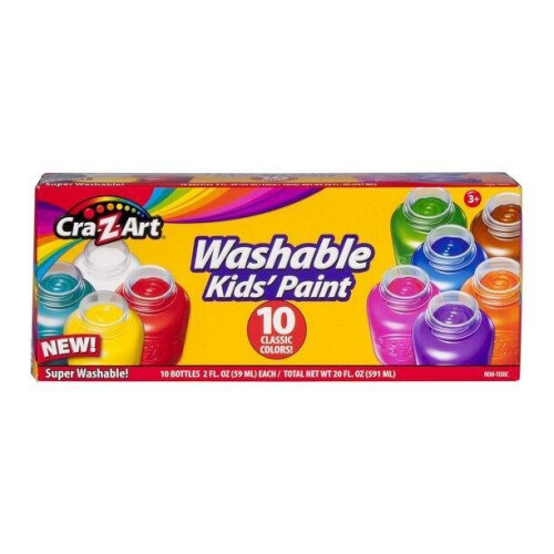 Cra-Z-Art Washable Kids Paint, 10 Pack