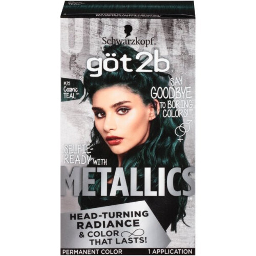 Schwarzkopf Schwarzkopf Got2b Metallics Permanent H?rfarve M75 Cosmic Teal