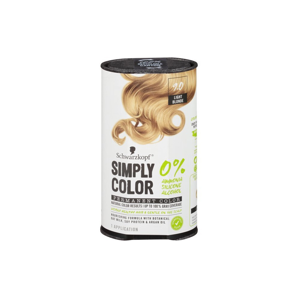 Schwarzkopf Simply Color Hair Color, 9.0 Light Blonde