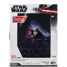Dimensions Star Wars Counted Cross Stitch Kit 9"X12"-Luke & Darth Vader (14 Count) -70-35382