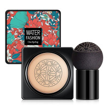 (Natural Color) Makeup Bb Cream Mushroom Sponge Head Air Cushion Bb Cc Cream Concealer Foundation