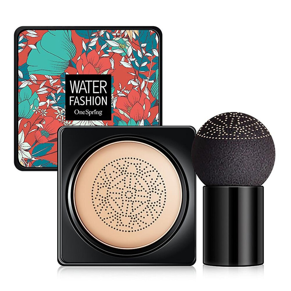 (Natural Color) Makeup Bb Cream Mushroom Sponge Head Air Cushion Bb Cc Cream Concealer Foundation