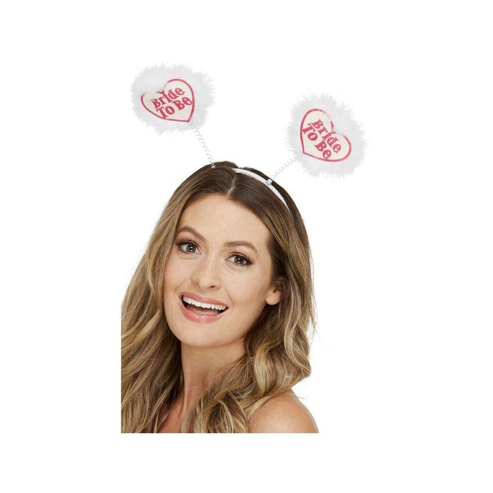 Bride to Be Boppers White & Pink Womens