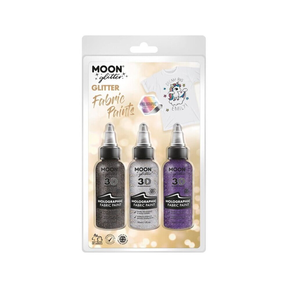 Moon Glitter Holographic Glitter Fabric Paint