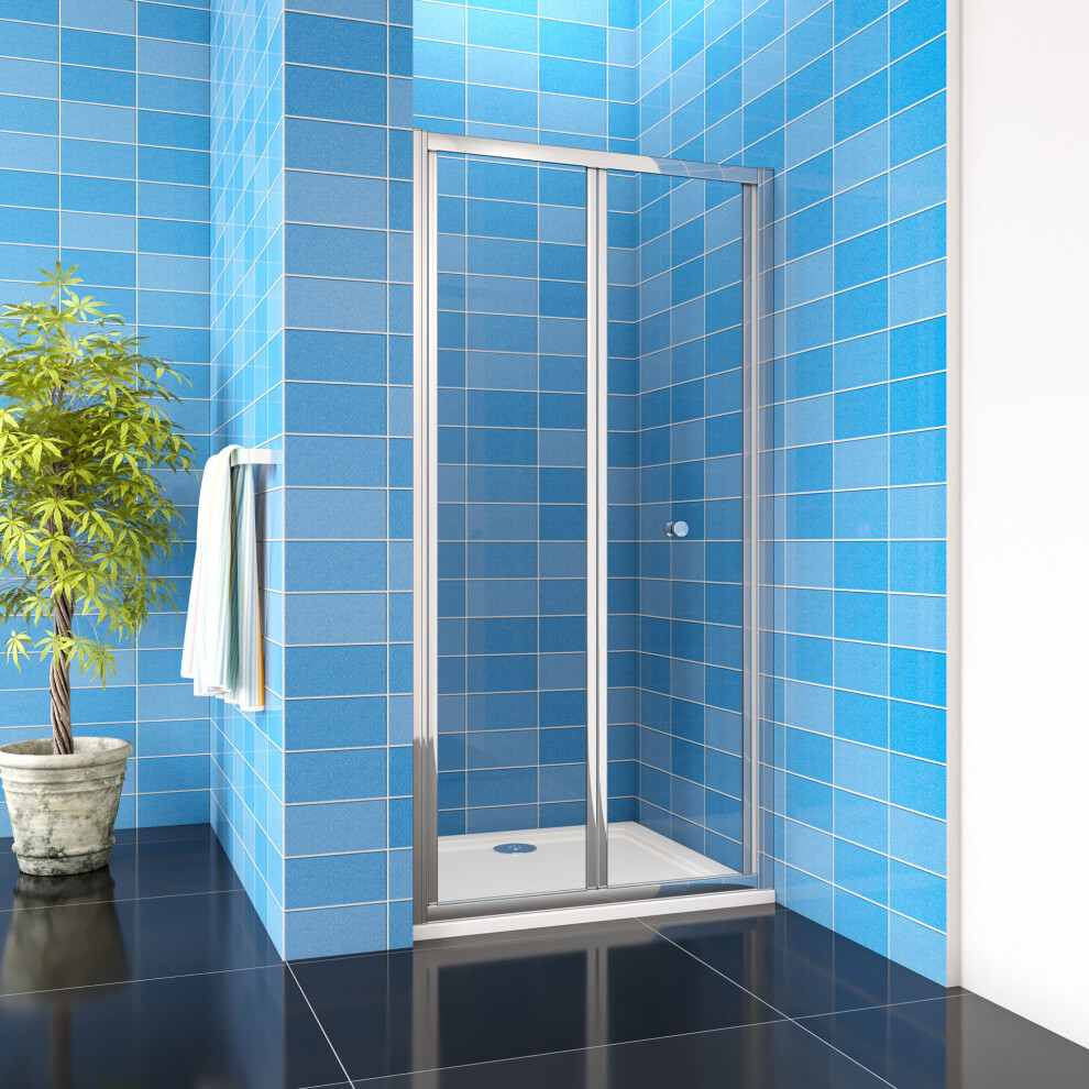 (860mm) Aica Bathroom Bi Fold Shower Enclosure Shower Door