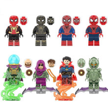8Pcs Superhero Spiderman Dr. Strange Mini Figure Building Blocks Kids Gift Toys