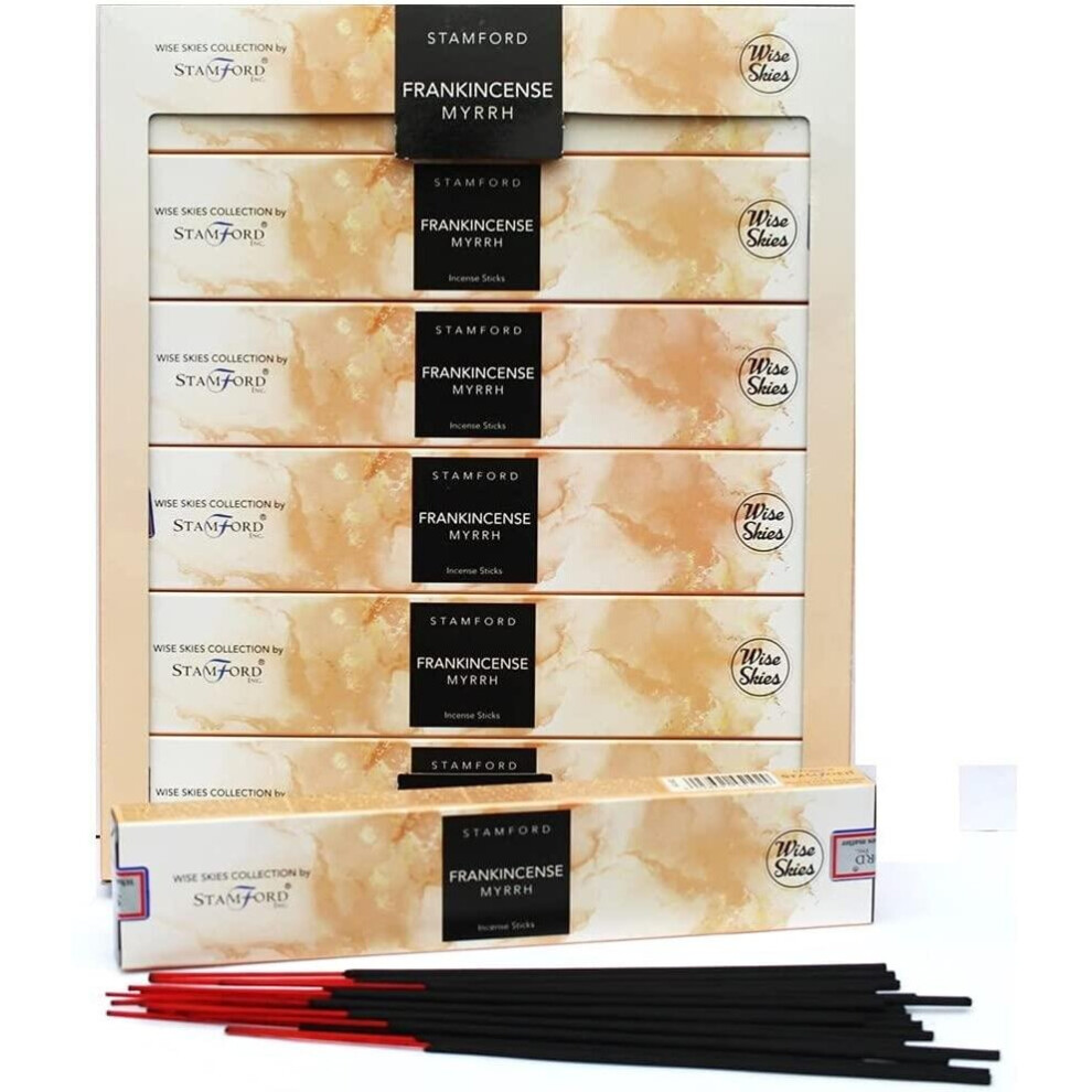 Incense Sticks Gift Pack of 6 - Stamford Wise Skies Premium Perfume Incense Fragrances Joss Sticks (Frankincense Myrrh)-image-OPC-P97DJQ2-NEW