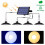 (1 Head, Cool White) Solar LED Pendant Light Panel IP65 Garden Yard Shed Hanging Lamp 1