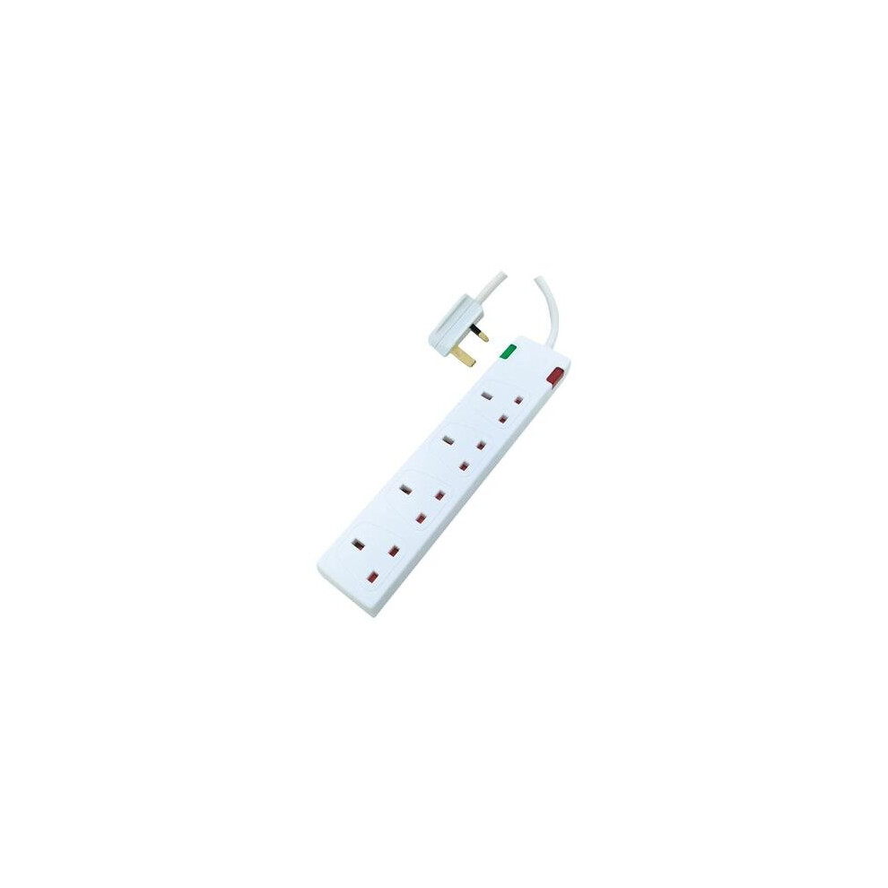 Eagle 4 Gang Surge Protected Extension Lead with Neon Indicator 2 Metre