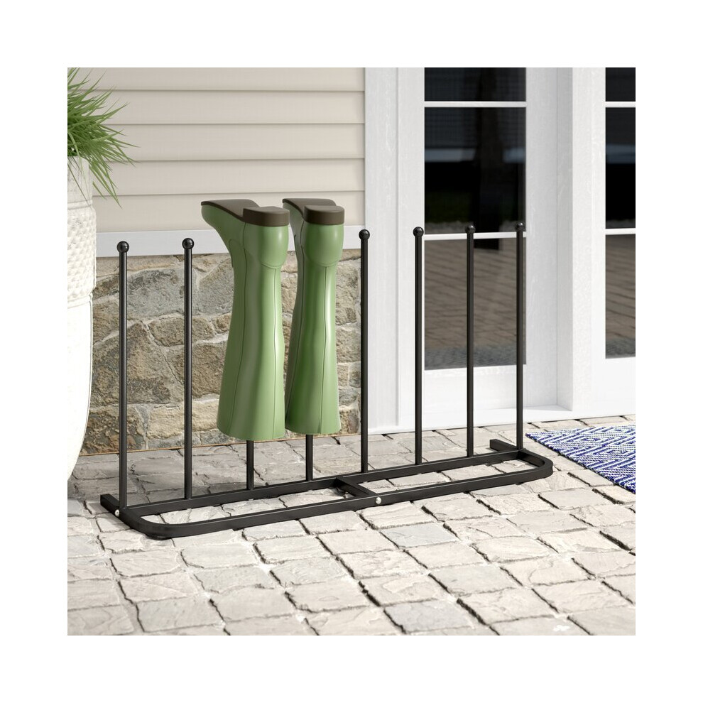 4 Pair Black Boot Shoe Welly Stand Storage Organizer