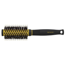 Revlon Ionic Ceramic Curls & Flips Small Round Barrel Hair Brush – Nano Anti-Bacterial Tech for Fast Drying, Reduced Static & Ultra Shine