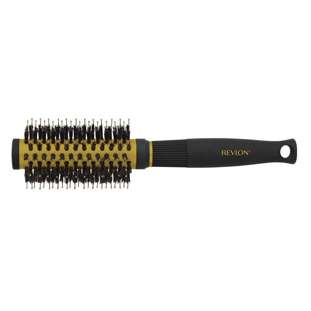 Revlon Ionic Ceramic Curls & Flips Small Round Barrel Blow Dry Hair Brush Nano Anti Bacterial Technology