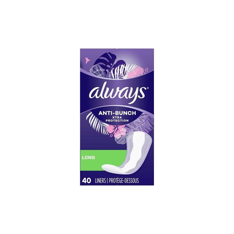 Always Xtra Protection Long Daily Liners, Unscented 40 ct