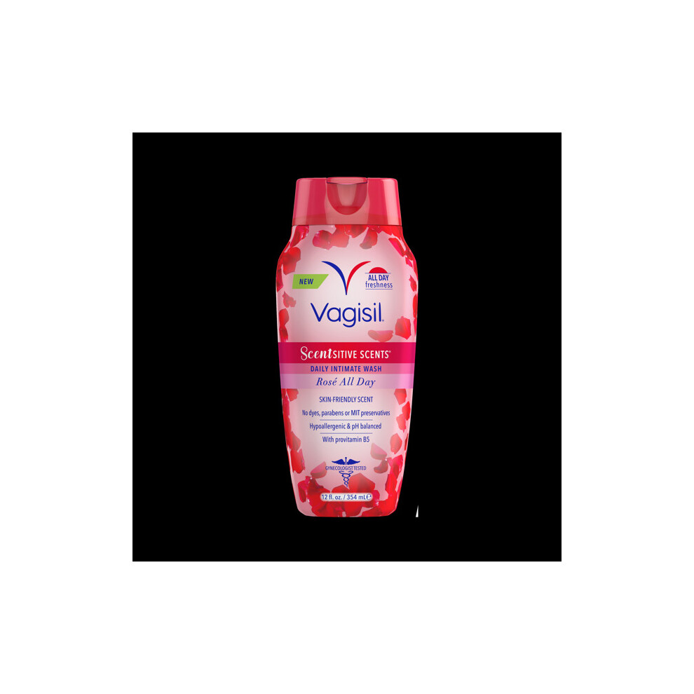 Vagisil Scentsitive Scents Rosã© All Day Daily Intimate Feminine Wash, 12 Fl Oz