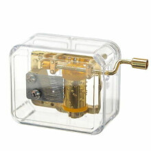 (Totoro) Transparent Hand Crank Craft Music Box Kids Toy Birthday Gift