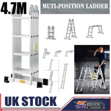 4.7M Upgrade 14 Way Combination Ladder Multi Purpose Step Foldable