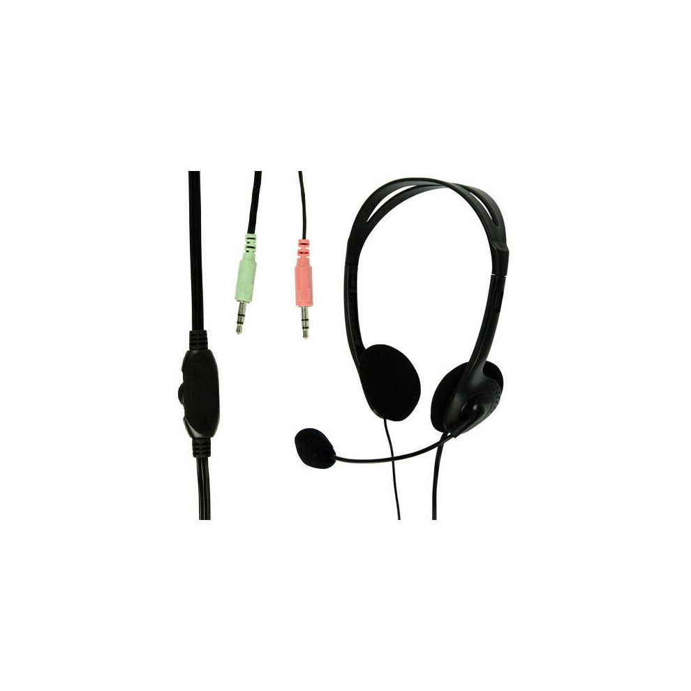 3.5Mm Stereo Headphones & Microphone Mic Adjustable Gaming Headset Voip Skype 5055538102127