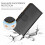 Genuine Leather Wallet Book Case for Samsung A41 - Black 3