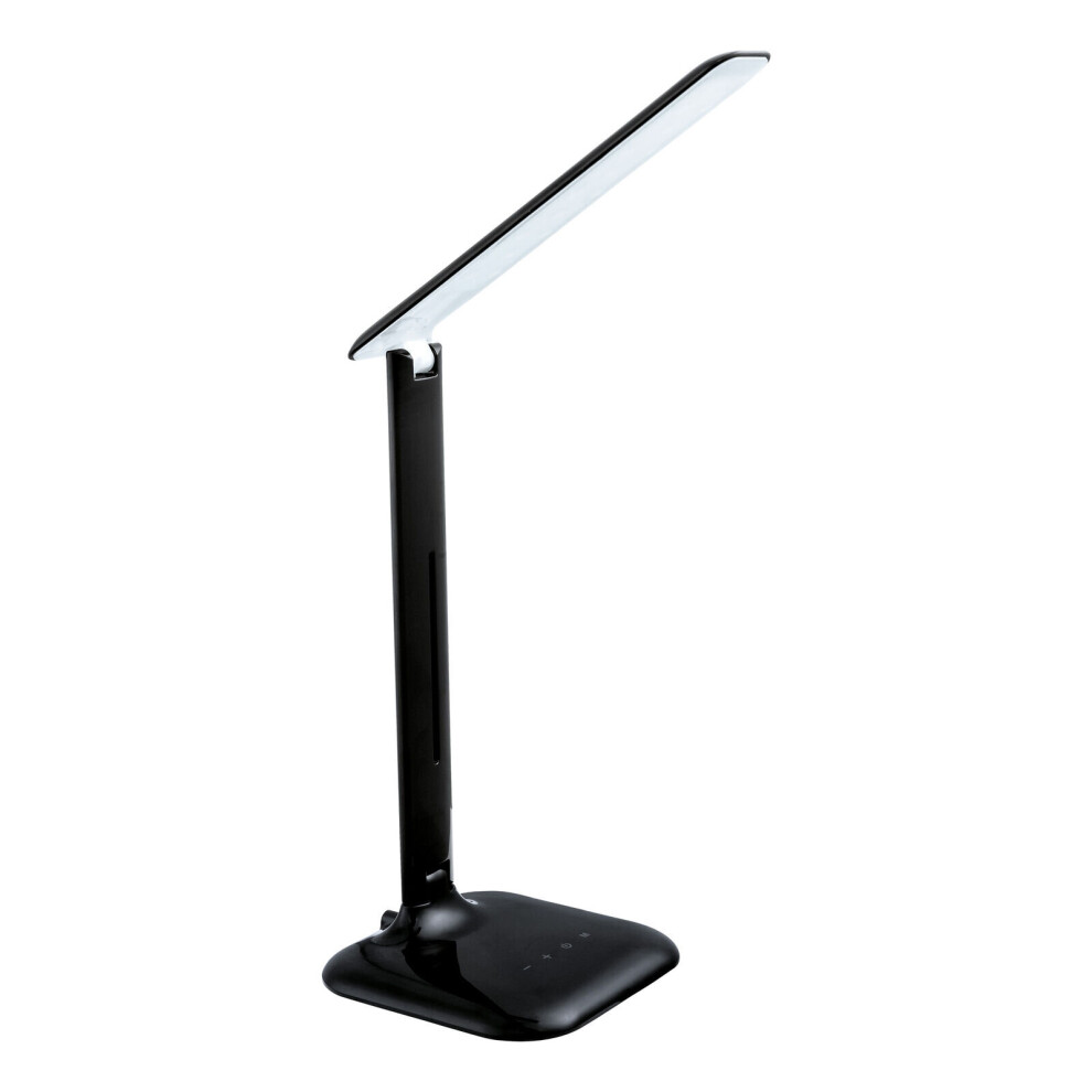 Loops Table Desk Lamp Colour Black Steel Touch On/Off Dim Bulb Led 2.9W Included